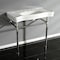 Fauceture VPB1366ST Imperial Vitreous China Console Sink W/ SS Legs, White/Nickel VPB1366ST - alternate 5
